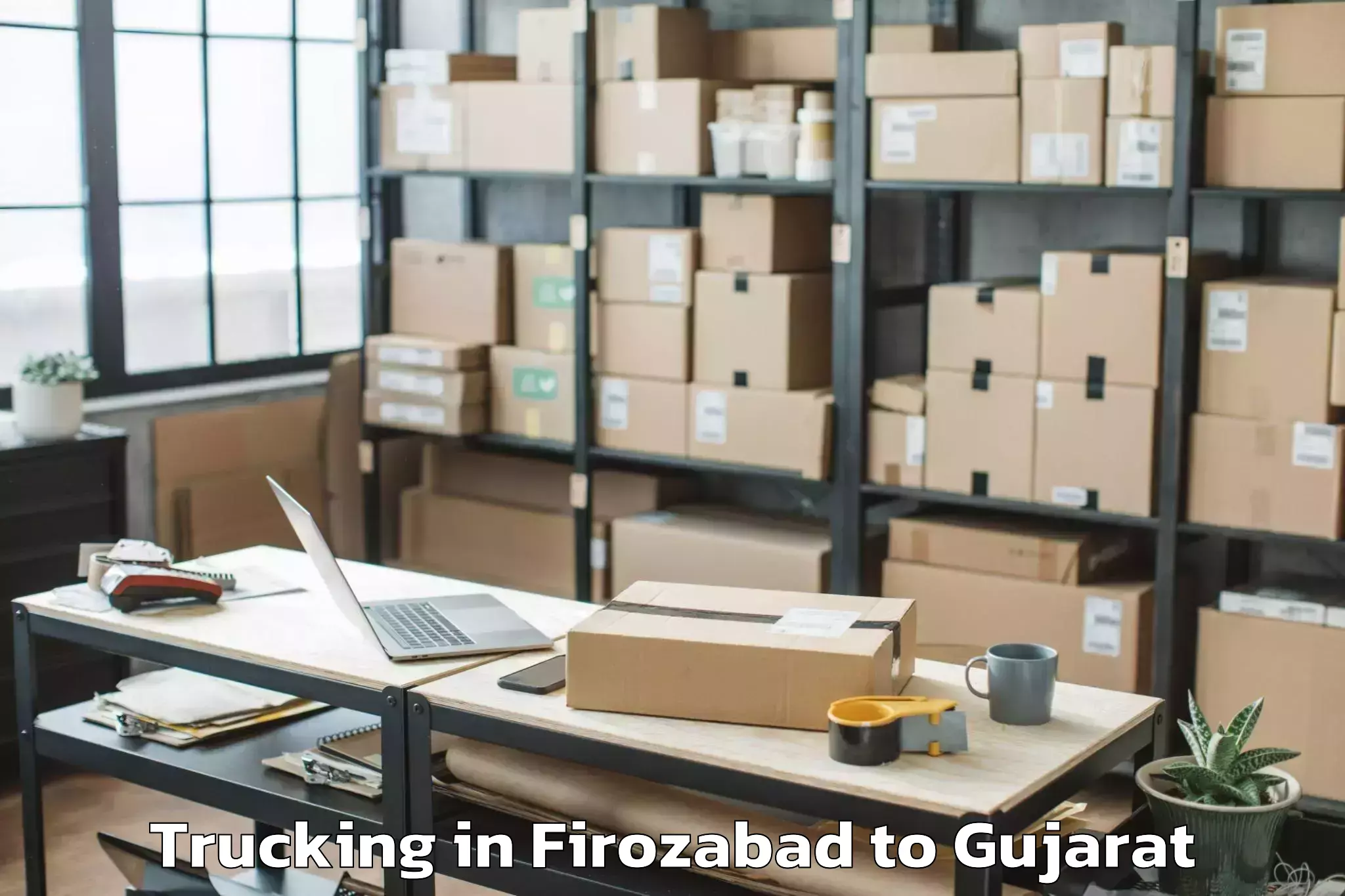 Leading Firozabad to Madhavpur Trucking Provider